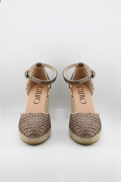 Gaimo Braided Ankle Strap Wedge Espadrilles